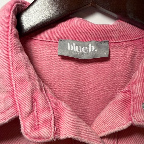 Pink mini dress  denim ruffle dress 100% cotton Small Western - Picture 5 of 7